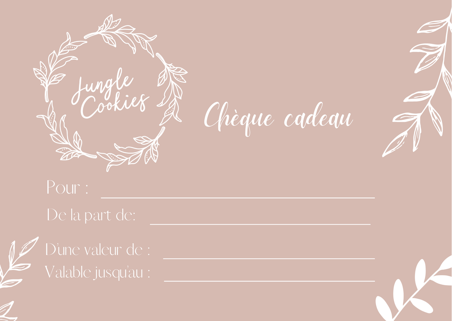 Carte-Cadeau Jungle Cookies