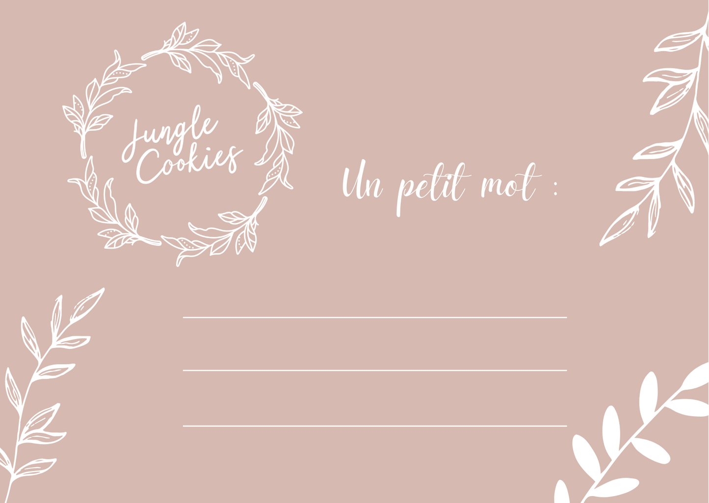 Carte-Cadeau Jungle Cookies